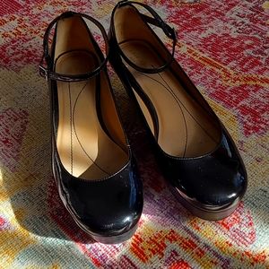 Black Patent leather Wedges - Kate Spade